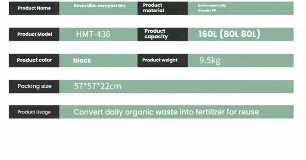 160L Rotating Compost Bin - Image 3